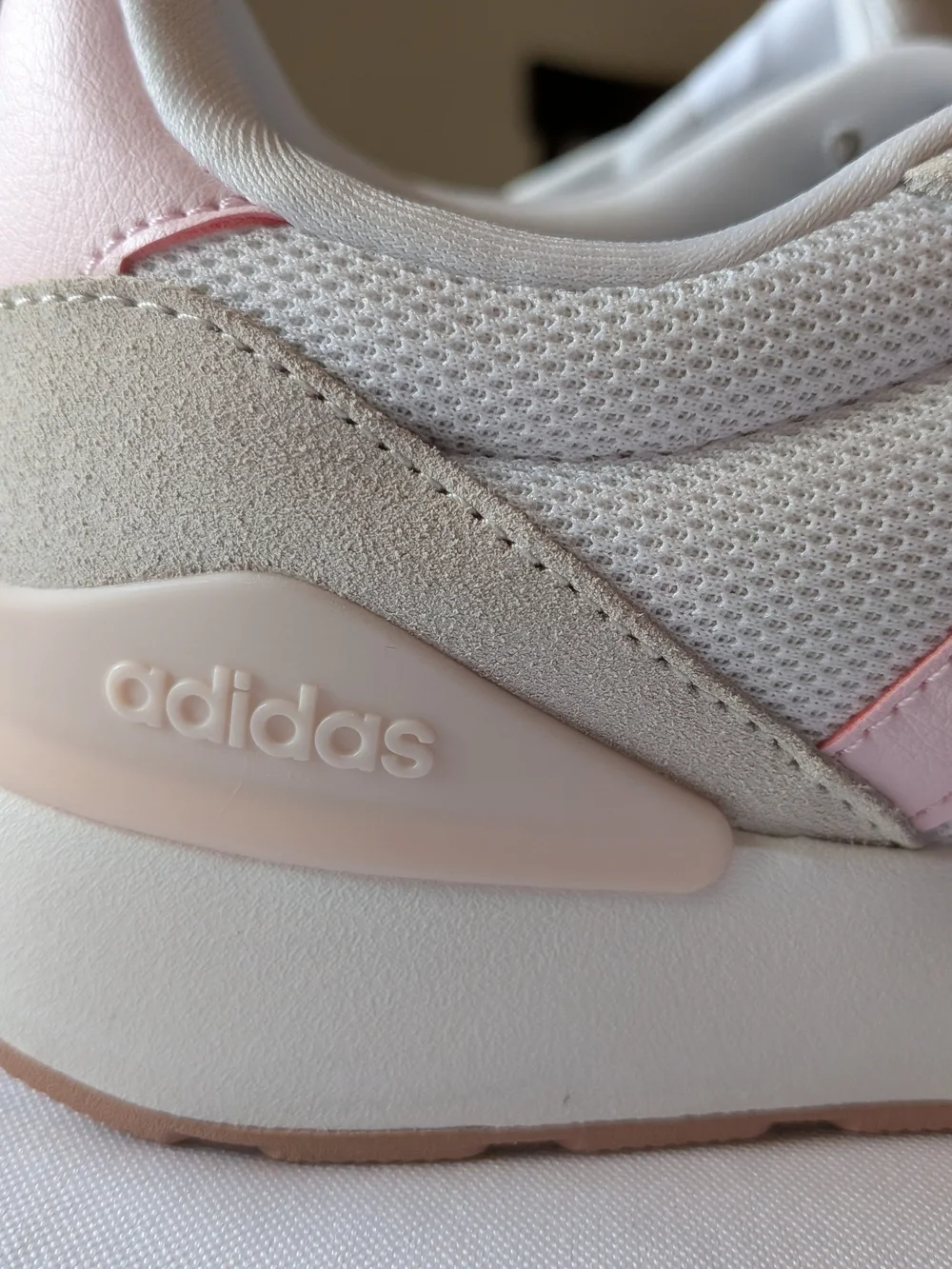 Adidas Women’s White & Light Pink Sneakers